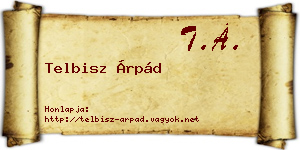 Telbisz Árpád névjegykártya