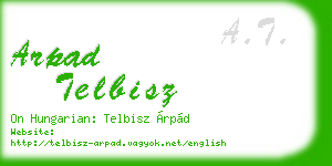 arpad telbisz business card