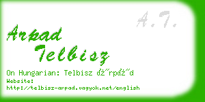 arpad telbisz business card